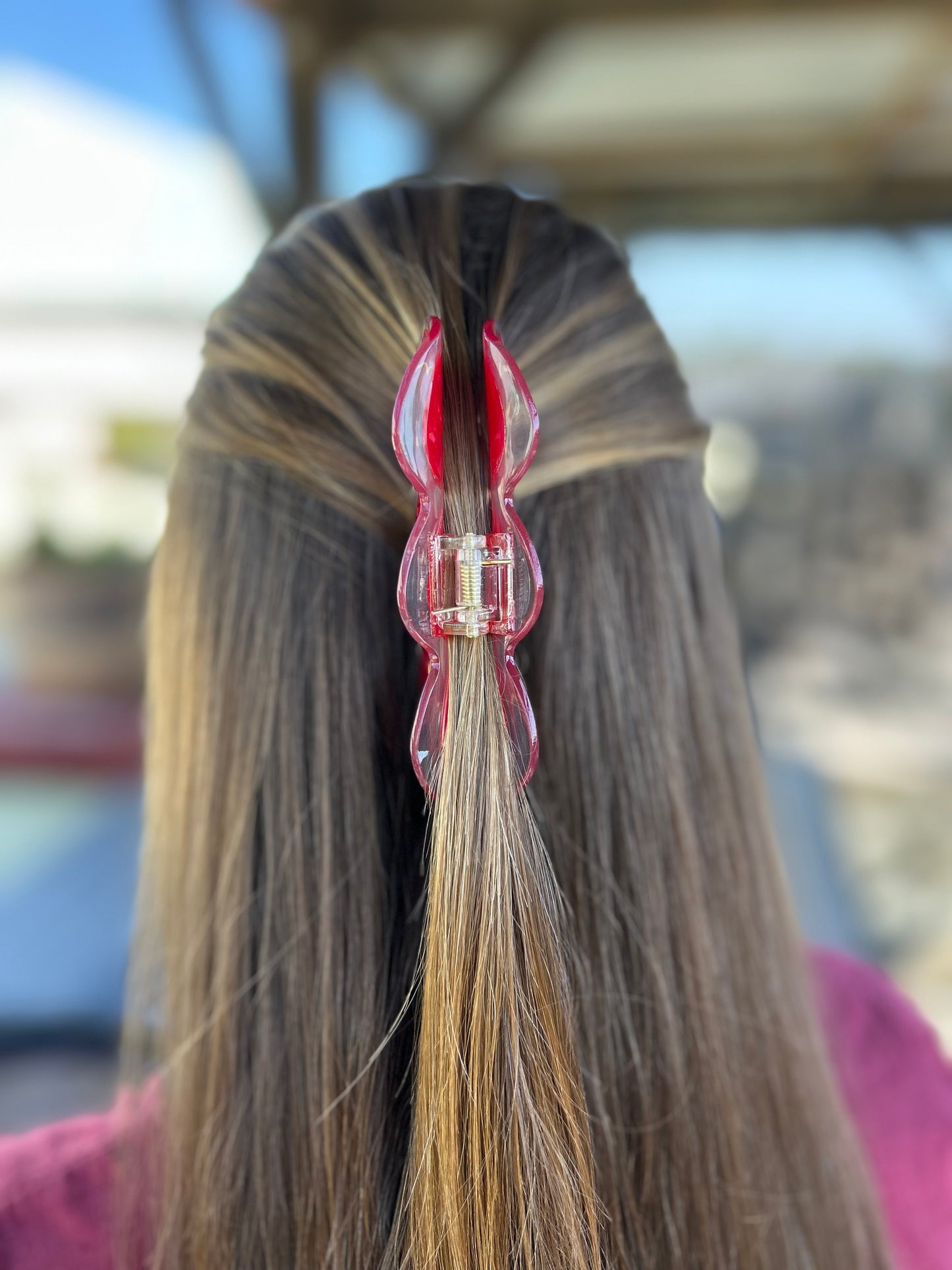 strawberry tanghulu hair claw clip