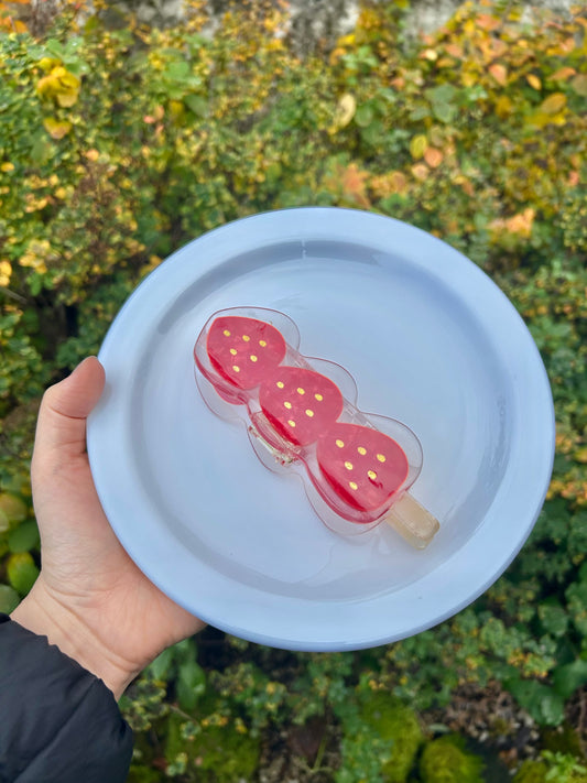 strawberry tanghulu hair claw clip